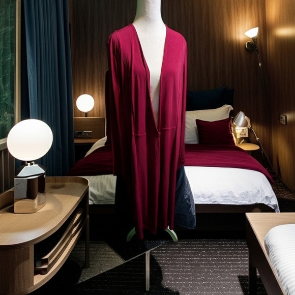 Lane Bryant Red Long Robe - Picture 2 of 8